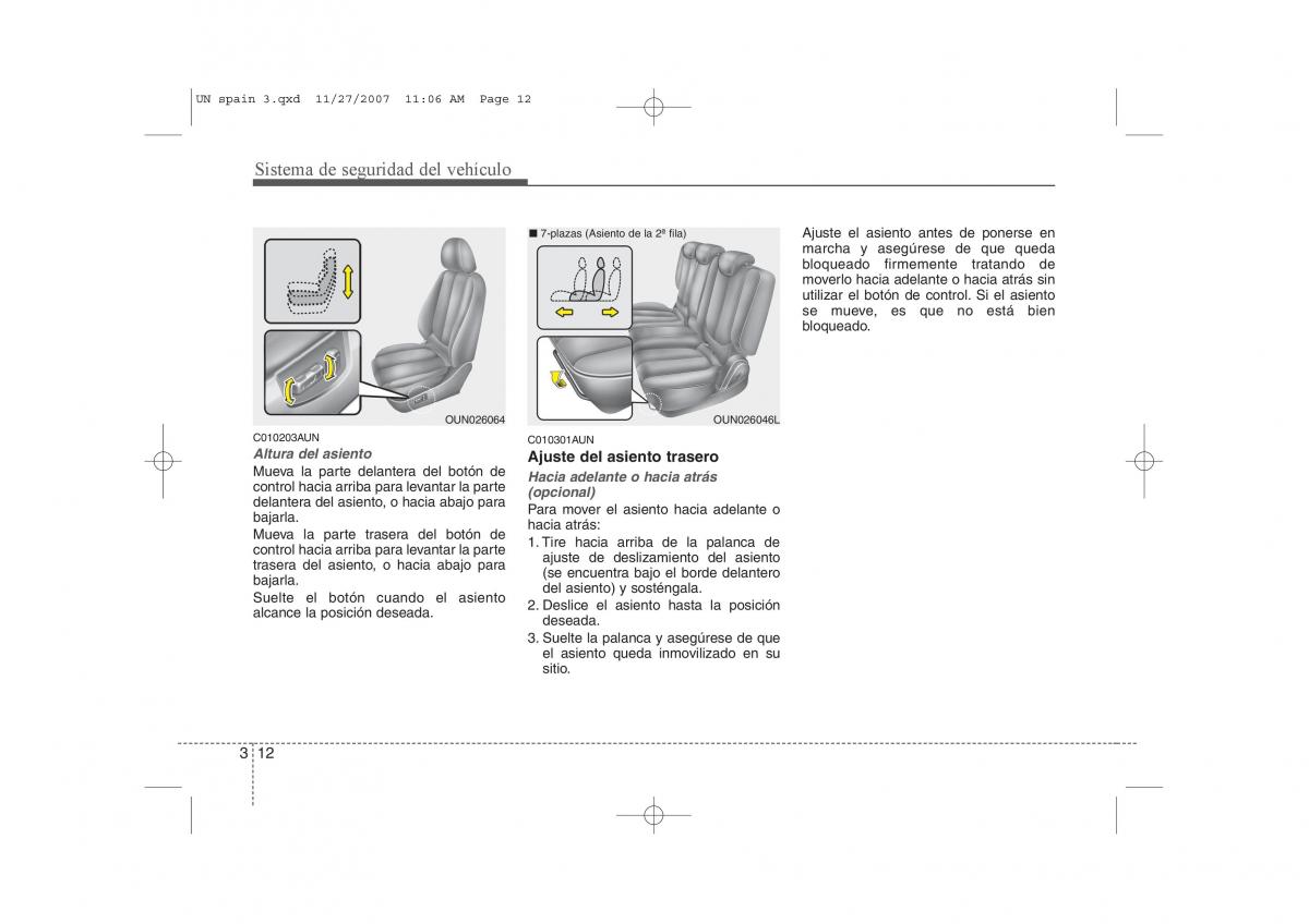 KIA Carens II 2 manual del propietario / page 26