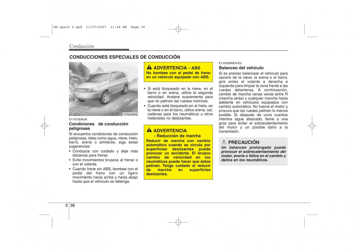 KIA Carens II 2 manual del propietario / page 262