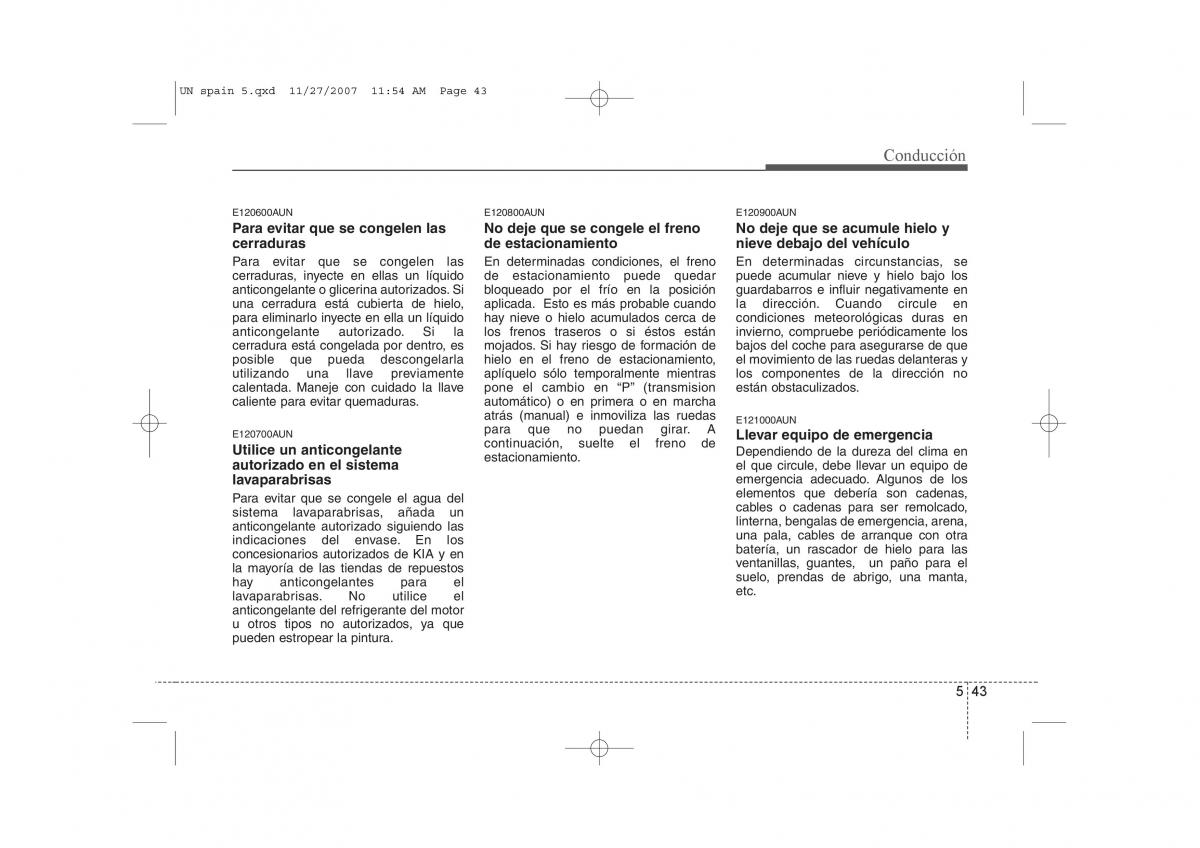 KIA Carens II 2 manual del propietario / page 269