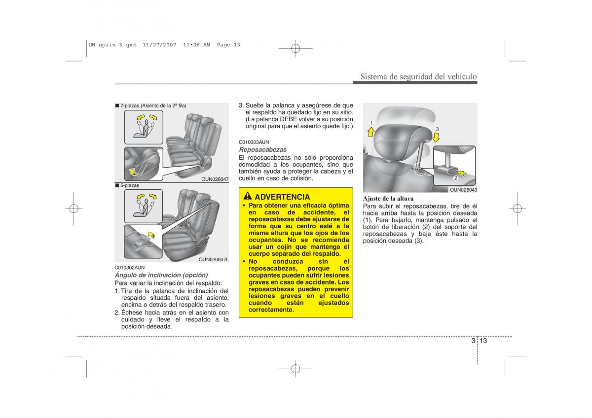 KIA Carens II 2 manual del propietario / page 27