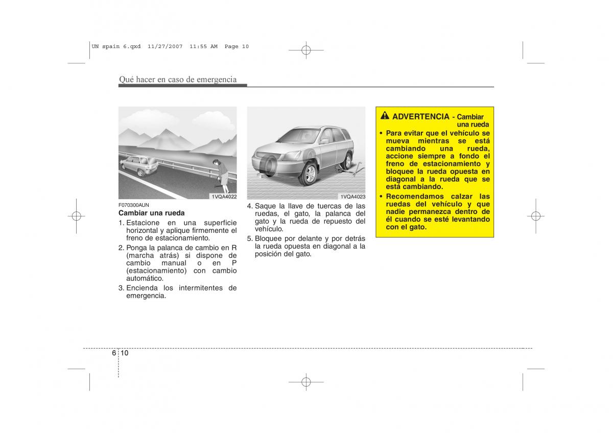 KIA Carens II 2 manual del propietario / page 289