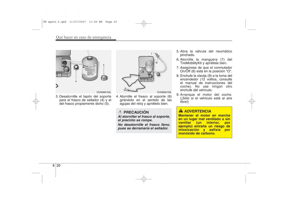 KIA Carens II 2 manual del propietario / page 299