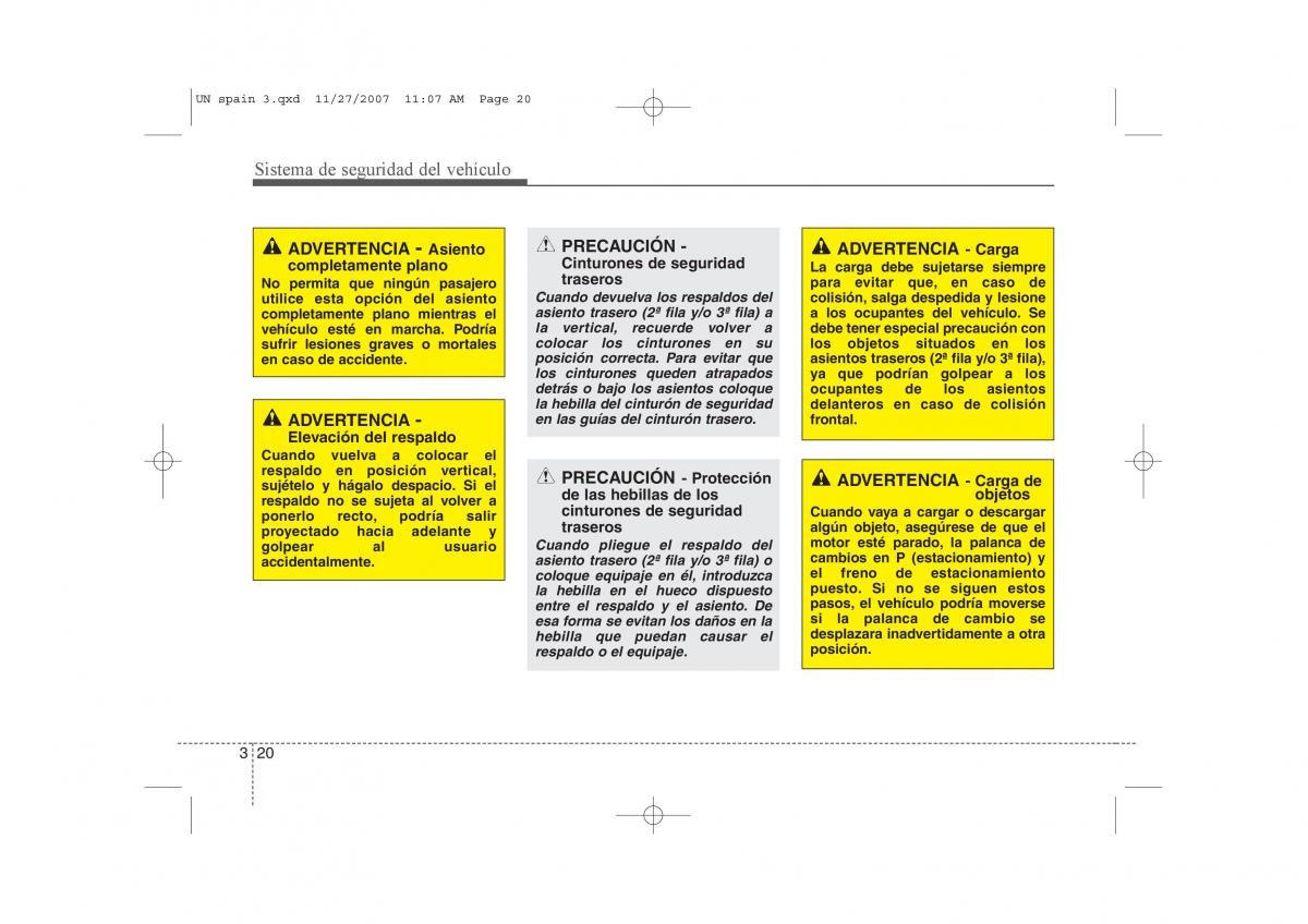 KIA Carens II 2 manual del propietario / page 34