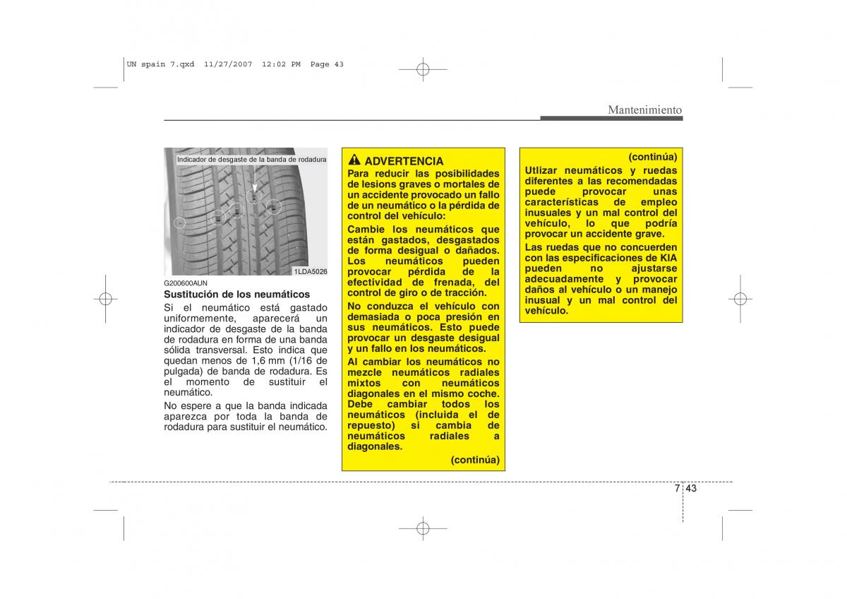 KIA Carens II 2 manual del propietario / page 353