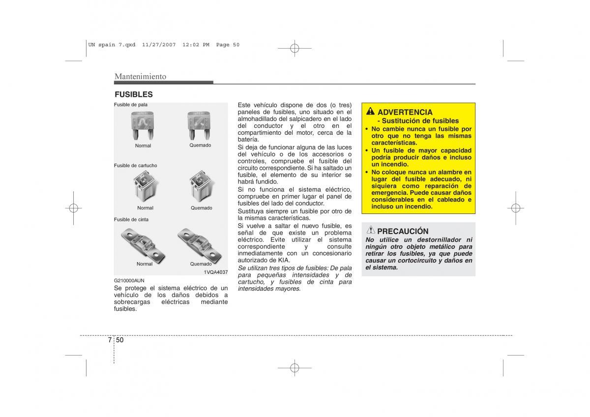 KIA Carens II 2 manual del propietario / page 360