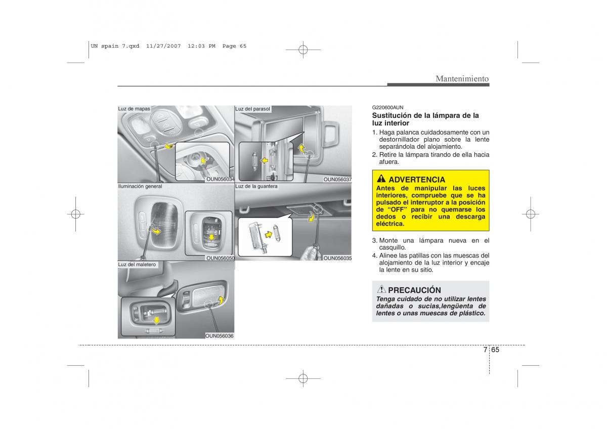 KIA Carens II 2 manual del propietario / page 375