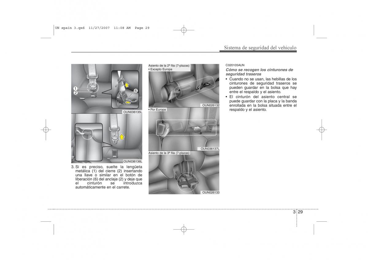 KIA Carens II 2 manual del propietario / page 43