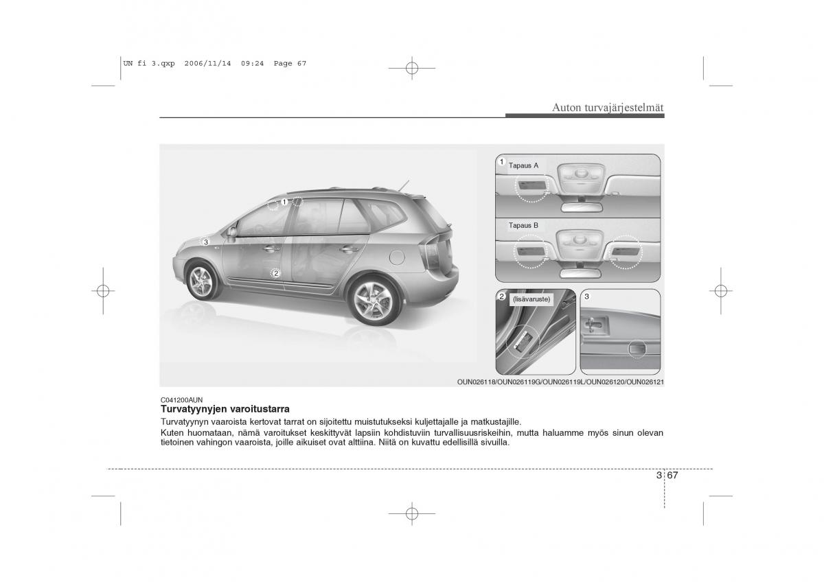 KIA Carens II 2 omistajan kasikirja / page 81