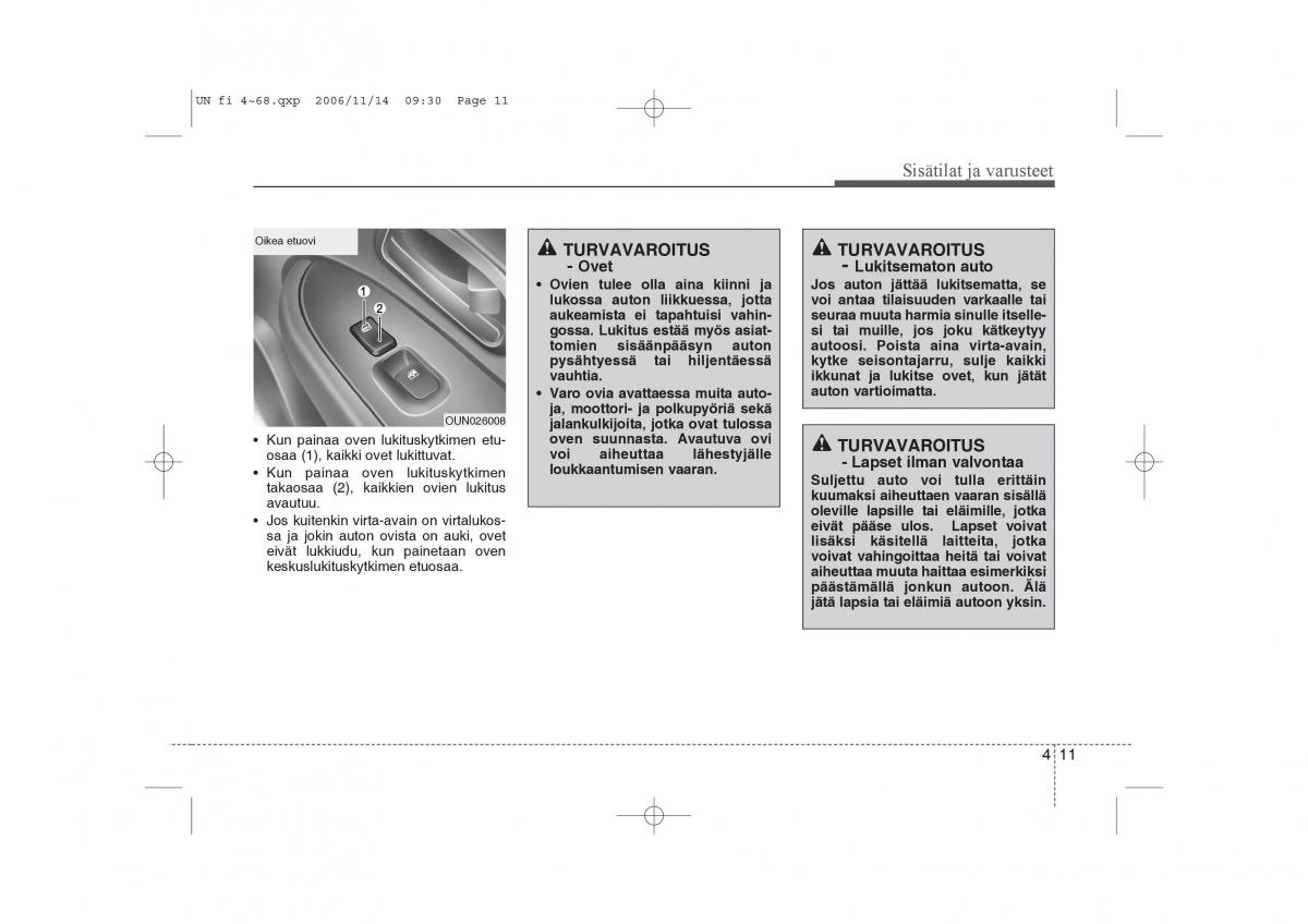 KIA Carens II 2 omistajan kasikirja / page 93