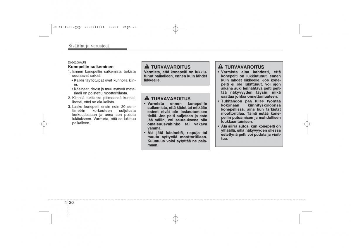 KIA Carens II 2 omistajan kasikirja / page 102