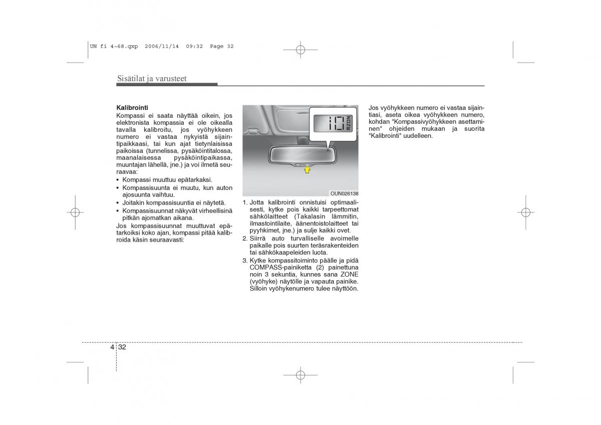 KIA Carens II 2 omistajan kasikirja / page 114