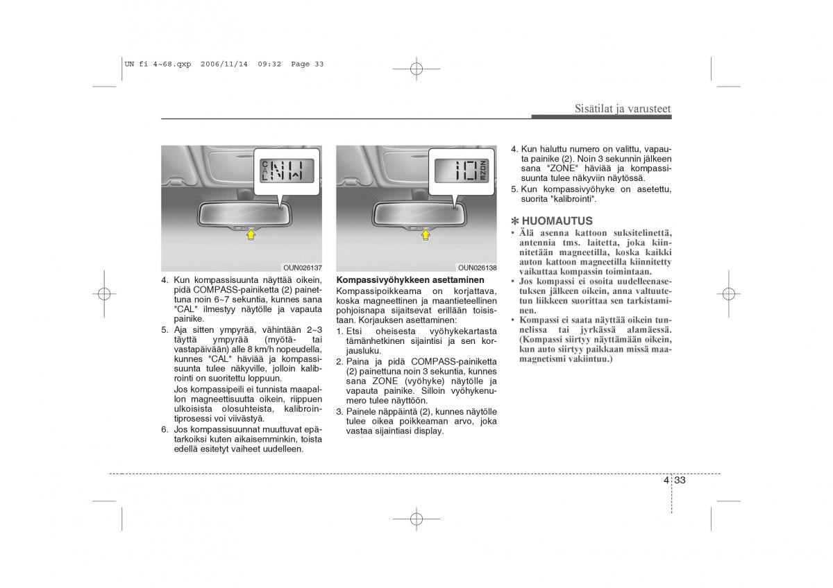 KIA Carens II 2 omistajan kasikirja / page 115