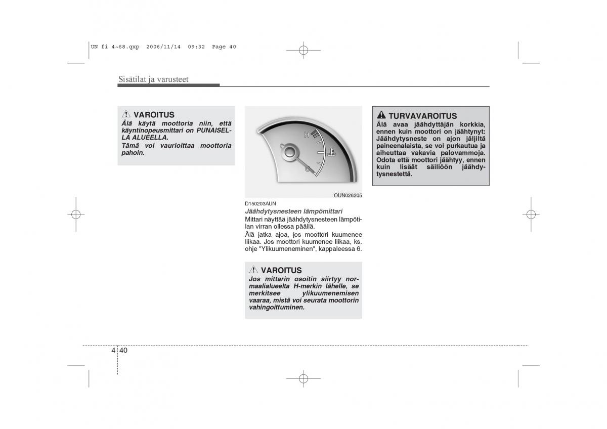 KIA Carens II 2 omistajan kasikirja / page 122