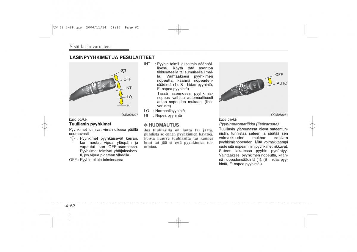 KIA Carens II 2 omistajan kasikirja / page 144