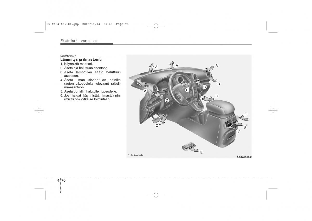 KIA Carens II 2 omistajan kasikirja / page 152