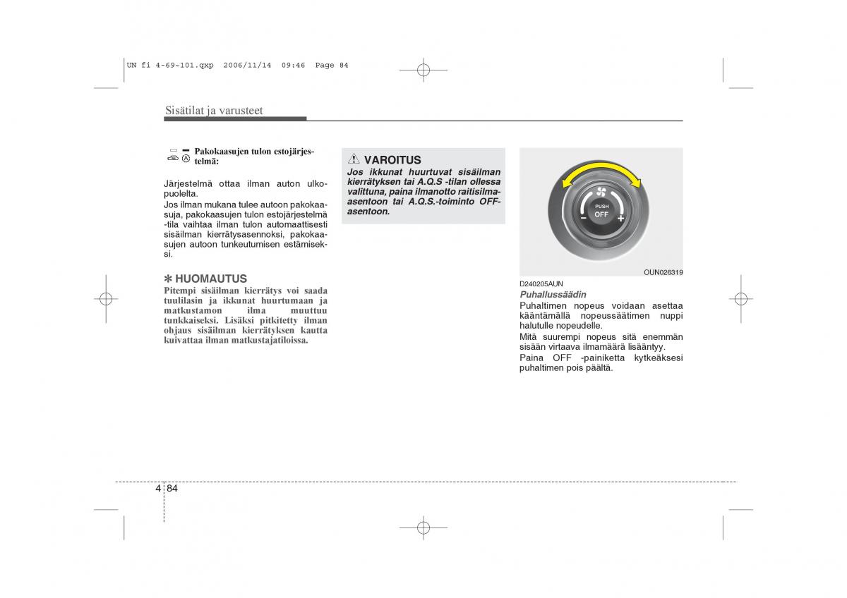 KIA Carens II 2 omistajan kasikirja / page 166