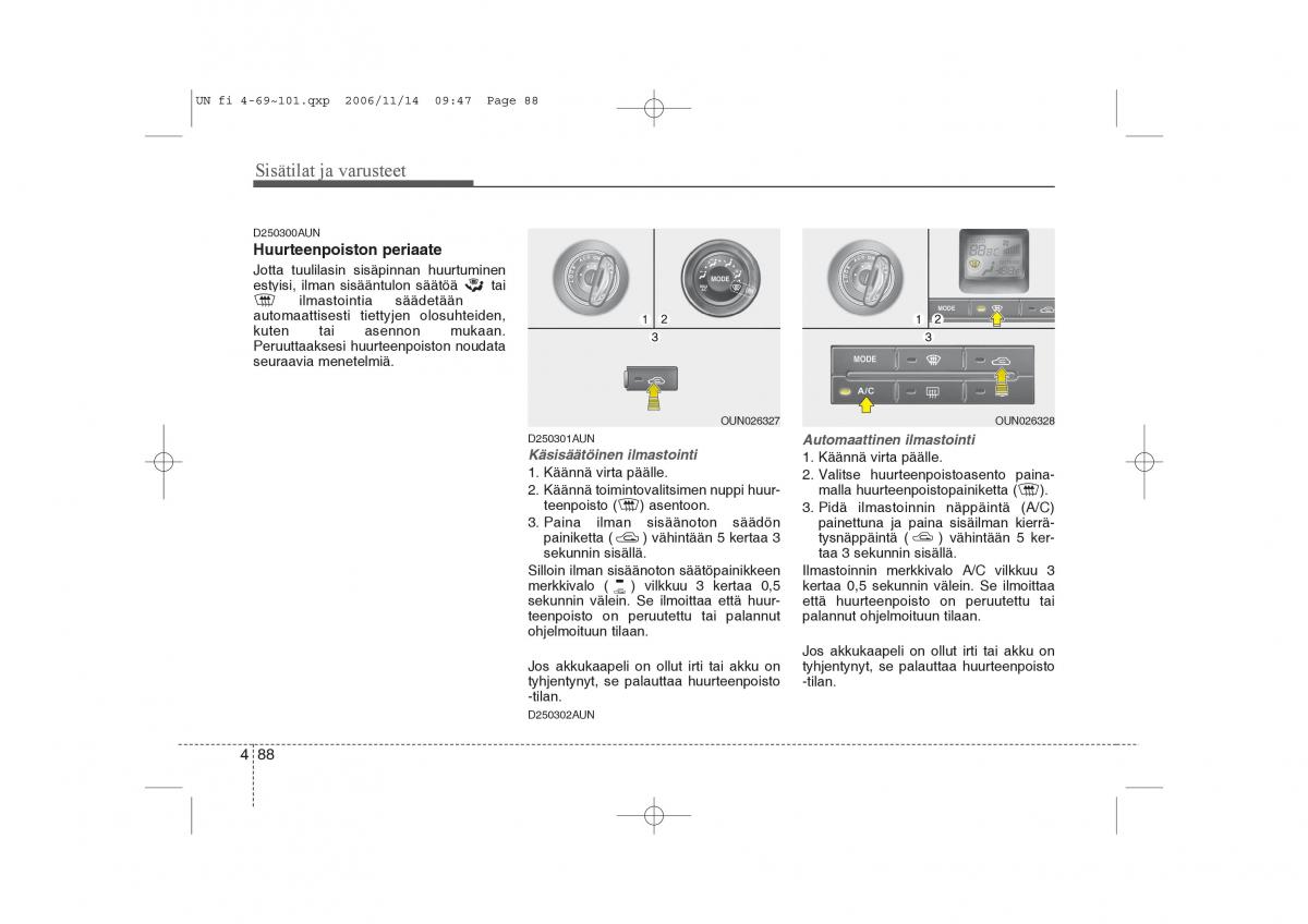 KIA Carens II 2 omistajan kasikirja / page 170