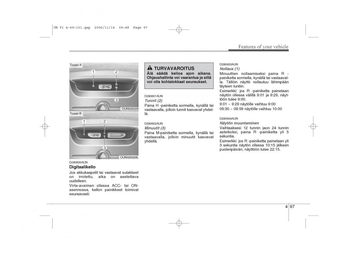 KIA Carens II 2 omistajan kasikirja / page 179