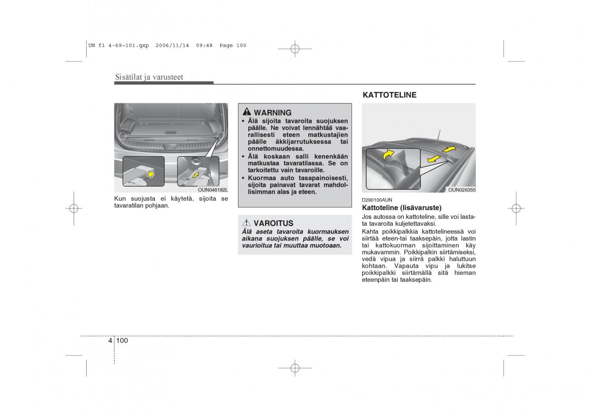 KIA Carens II 2 omistajan kasikirja / page 182