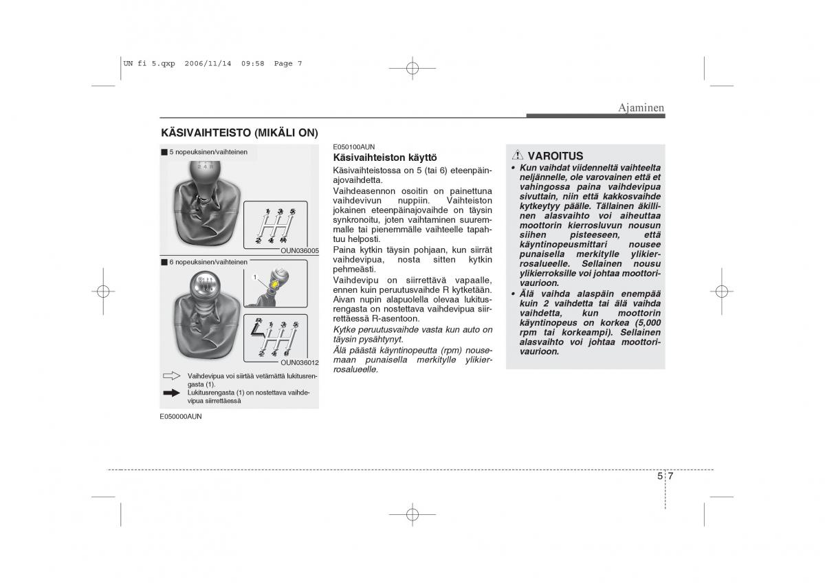 KIA Carens II 2 omistajan kasikirja / page 191