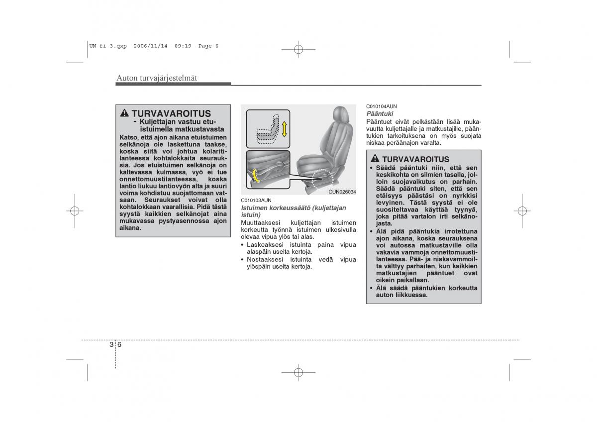 KIA Carens II 2 omistajan kasikirja / page 20