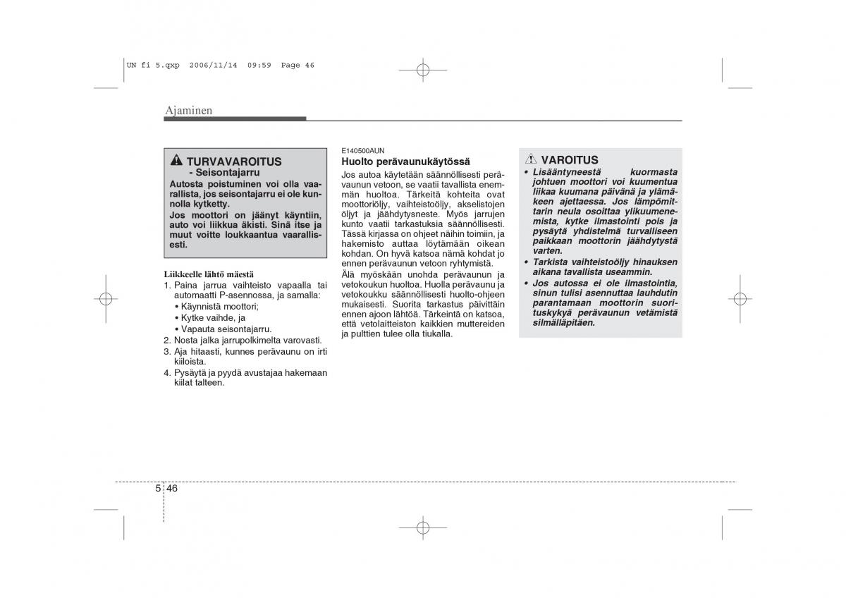 KIA Carens II 2 omistajan kasikirja / page 230