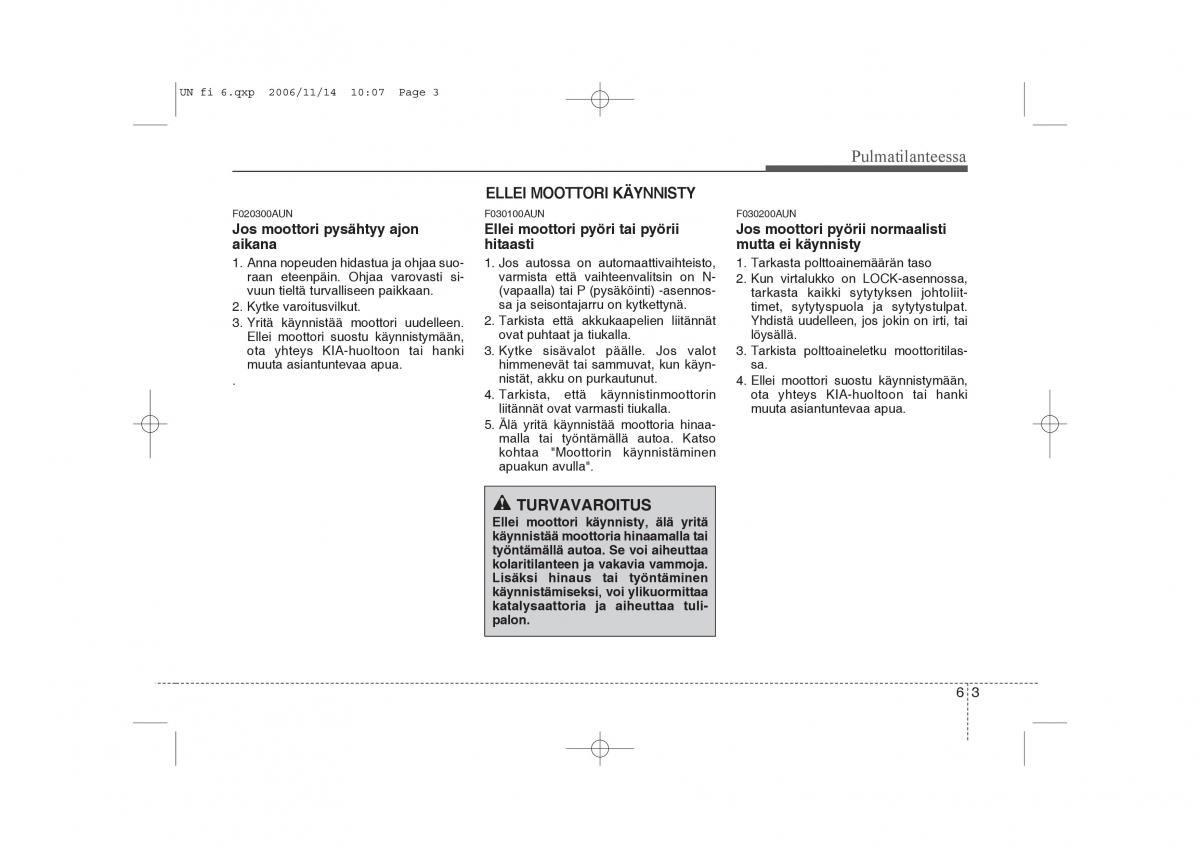 KIA Carens II 2 omistajan kasikirja / page 237