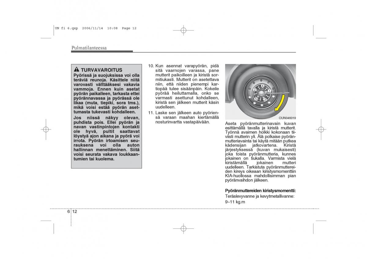 KIA Carens II 2 omistajan kasikirja / page 246