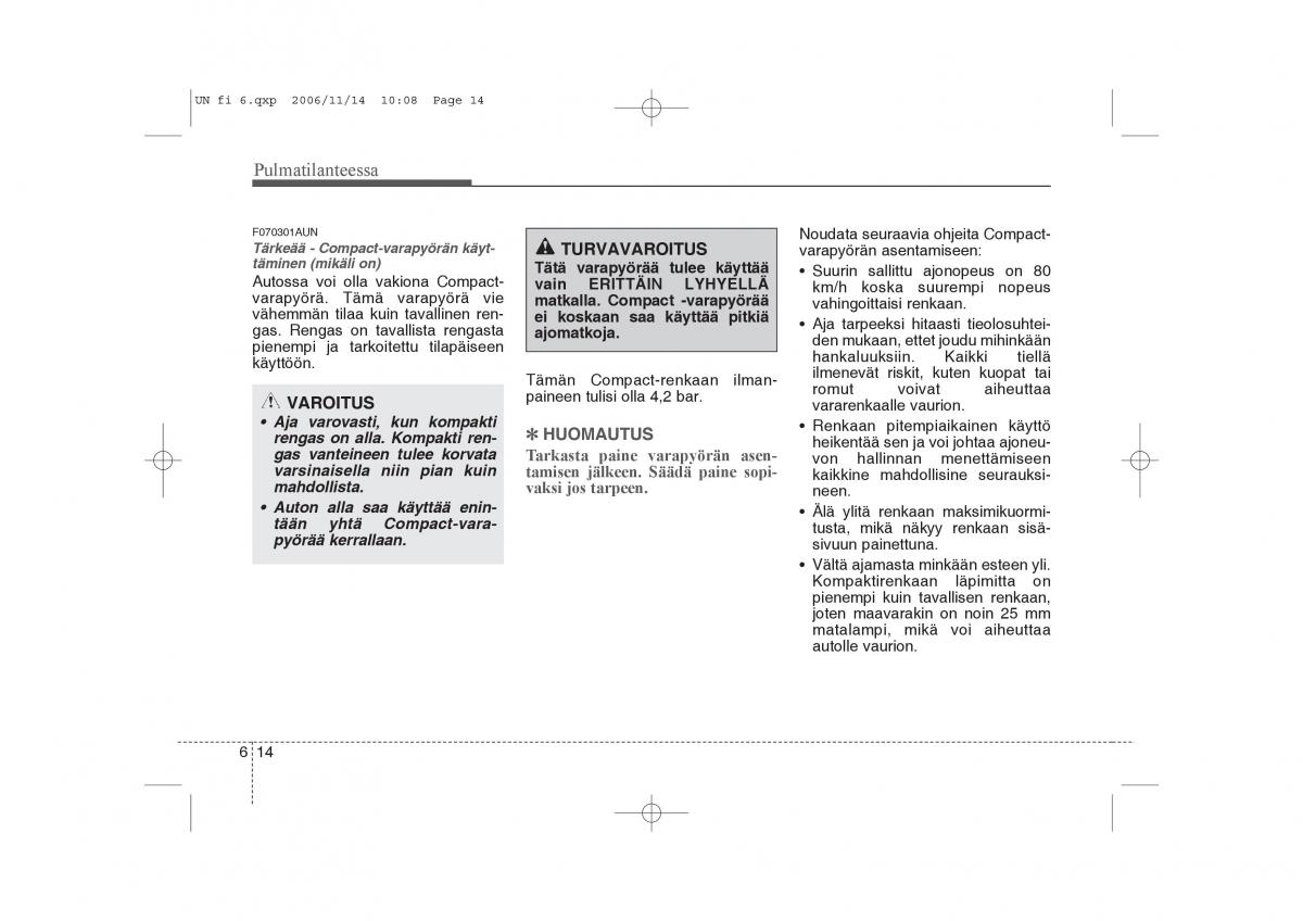 KIA Carens II 2 omistajan kasikirja / page 248