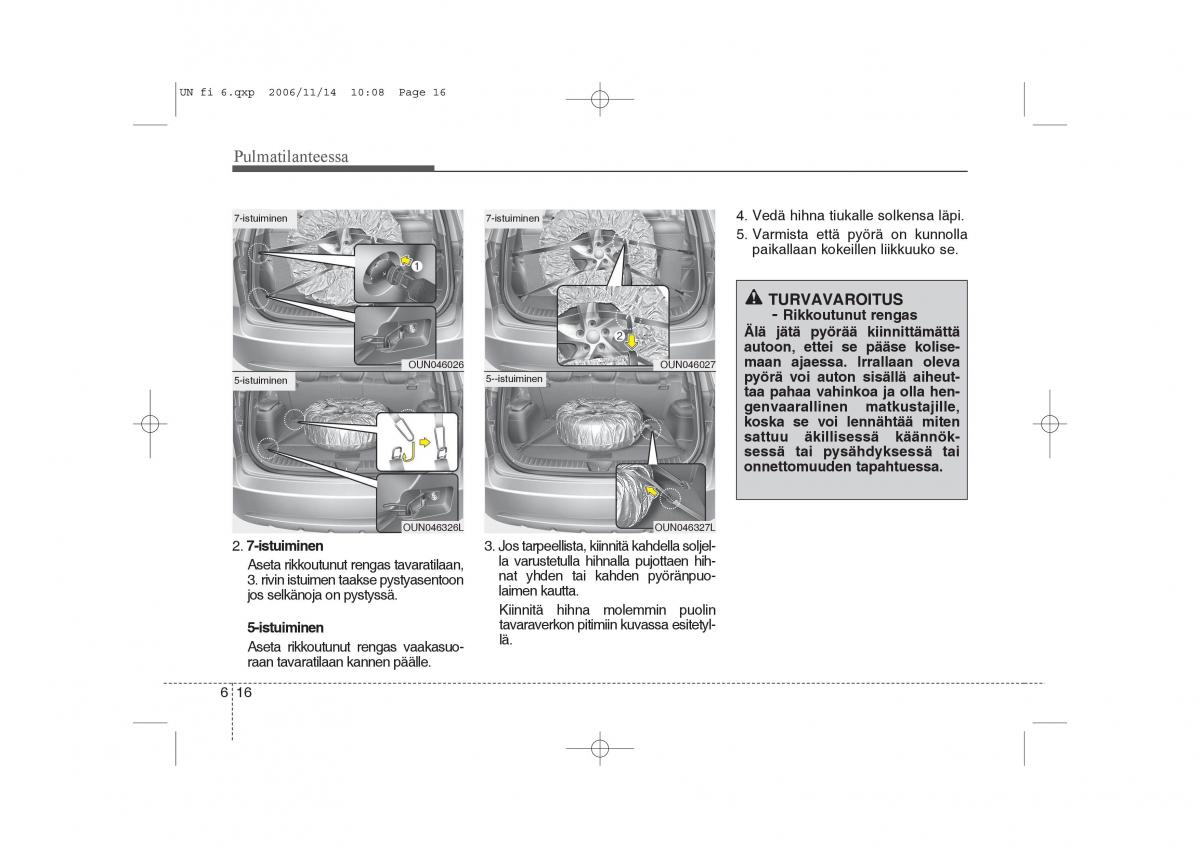 KIA Carens II 2 omistajan kasikirja / page 250