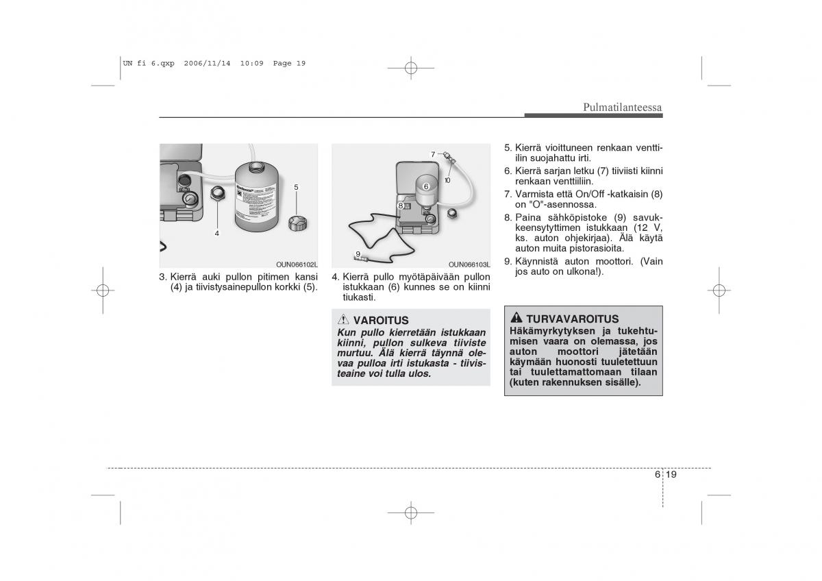 KIA Carens II 2 omistajan kasikirja / page 253