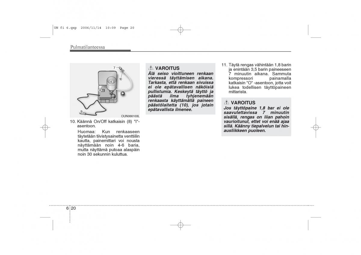 KIA Carens II 2 omistajan kasikirja / page 254