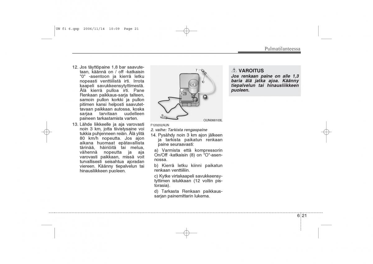 KIA Carens II 2 omistajan kasikirja / page 255