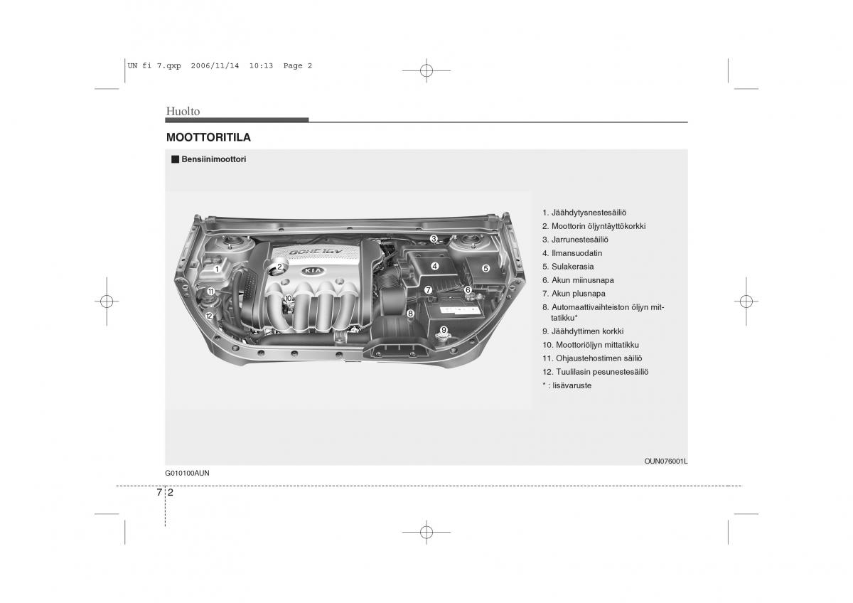 KIA Carens II 2 omistajan kasikirja / page 268