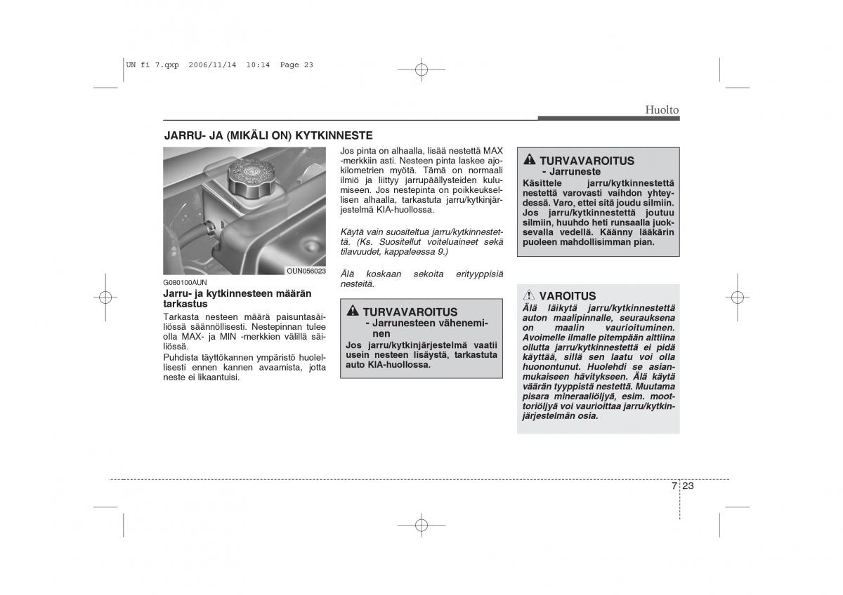 KIA Carens II 2 omistajan kasikirja / page 289