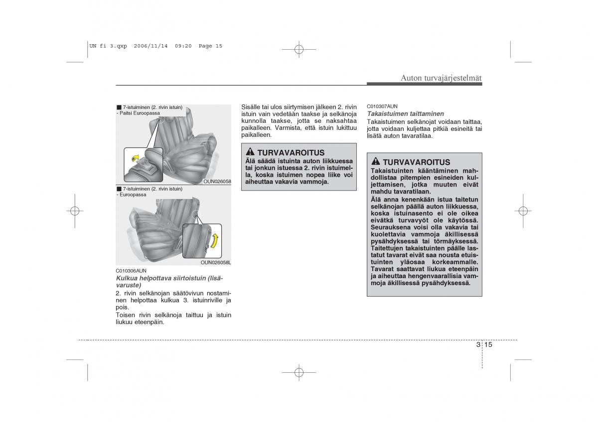 KIA Carens II 2 omistajan kasikirja / page 29