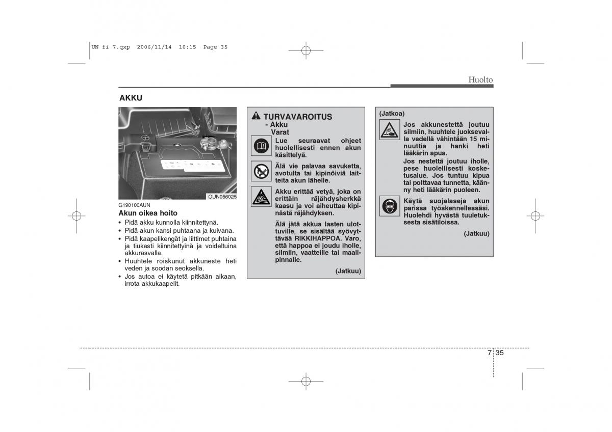 KIA Carens II 2 omistajan kasikirja / page 301