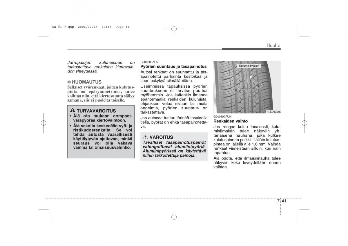 KIA Carens II 2 omistajan kasikirja / page 307