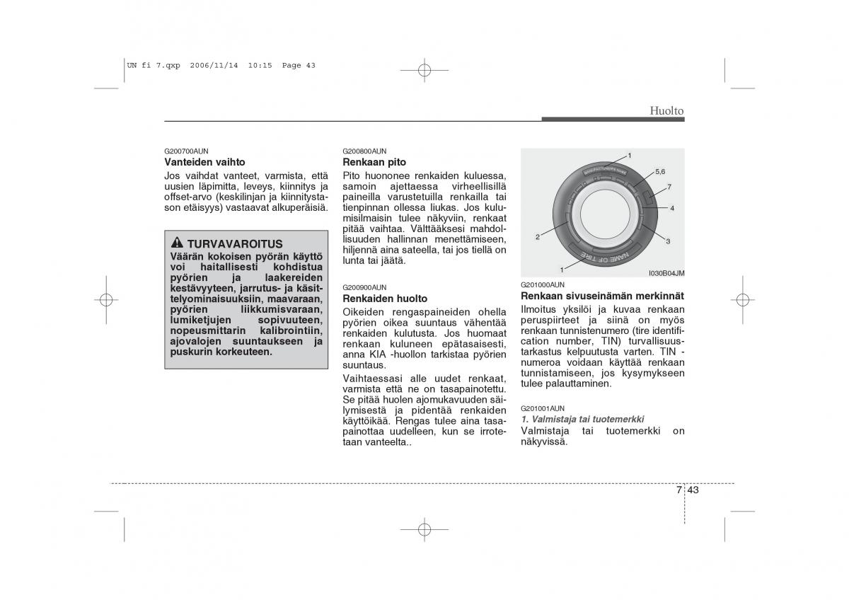 KIA Carens II 2 omistajan kasikirja / page 309