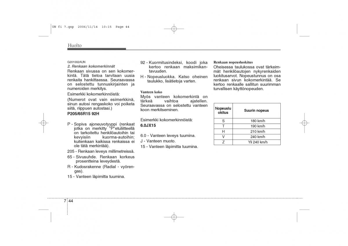 KIA Carens II 2 omistajan kasikirja / page 310