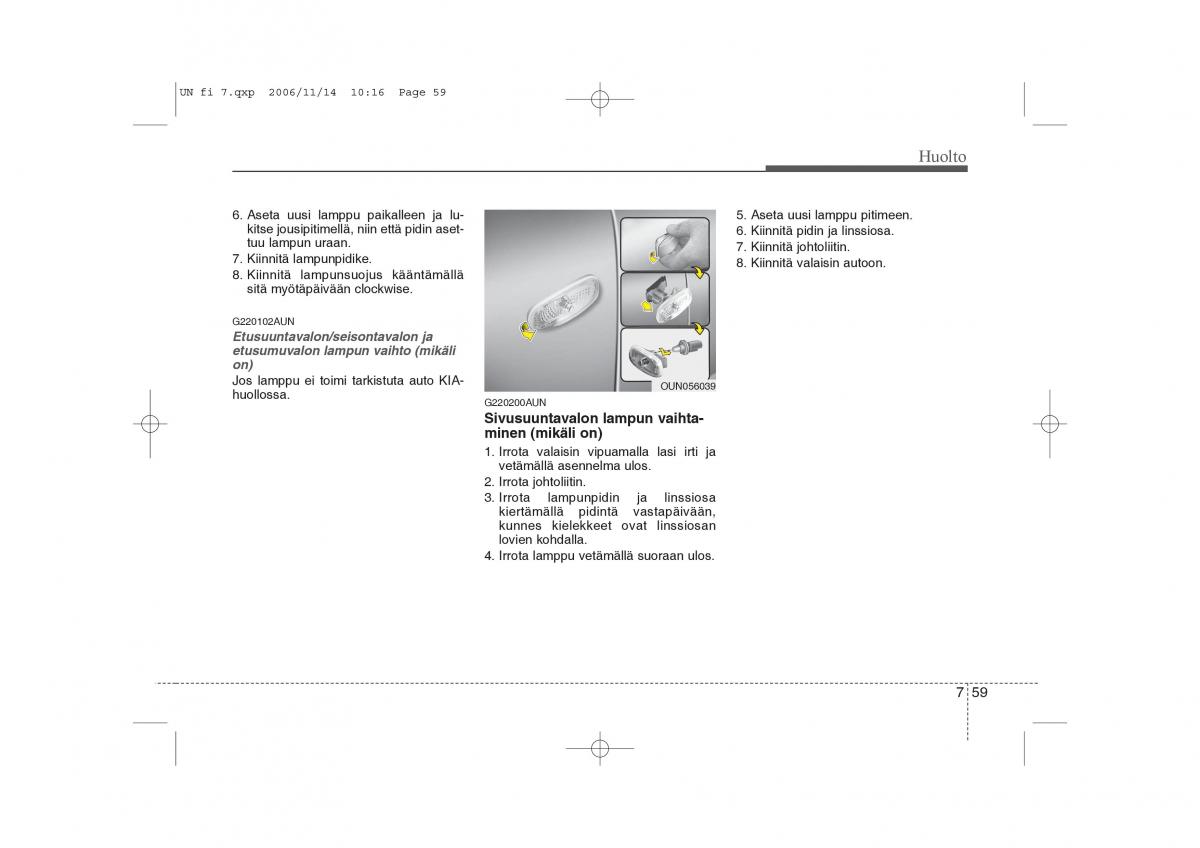 KIA Carens II 2 omistajan kasikirja / page 325