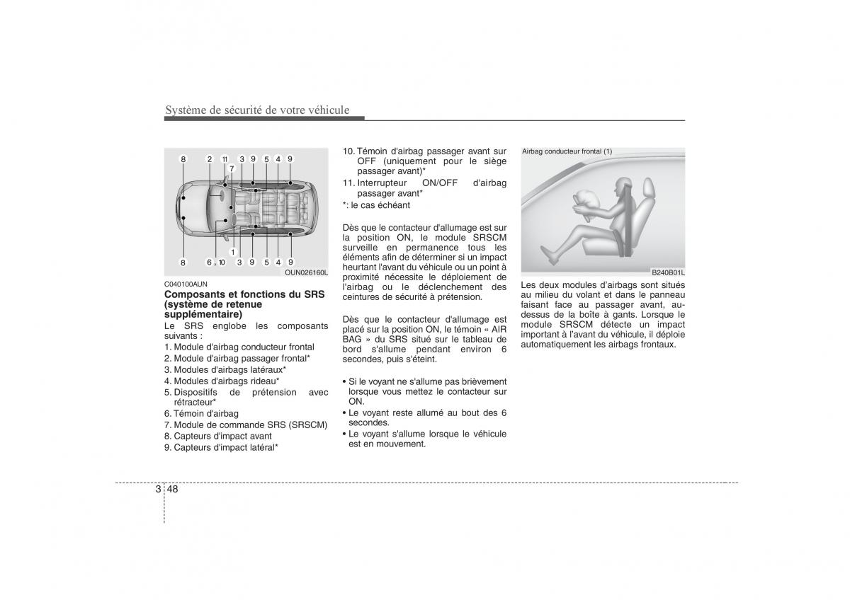 KIA Carens II 2 manuel du proprietaire / page 62