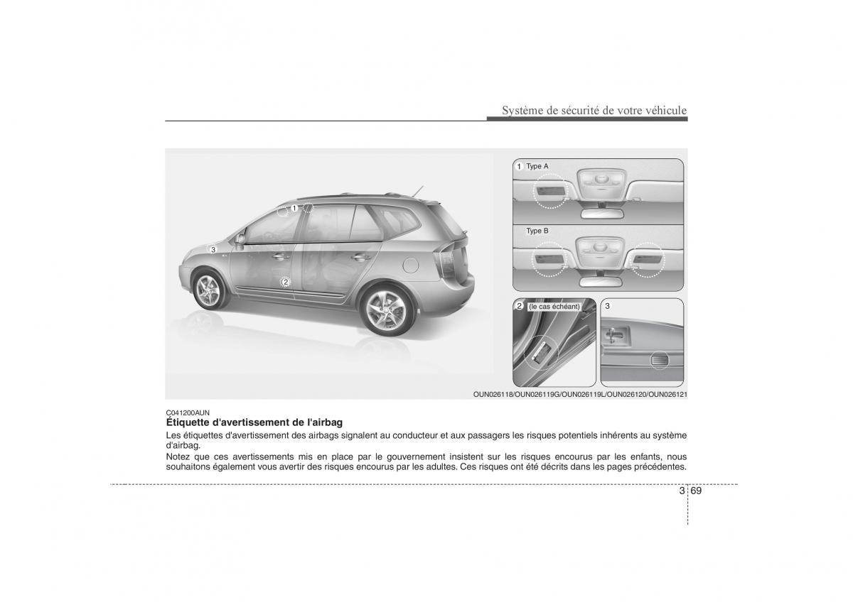 KIA Carens II 2 manuel du proprietaire / page 83