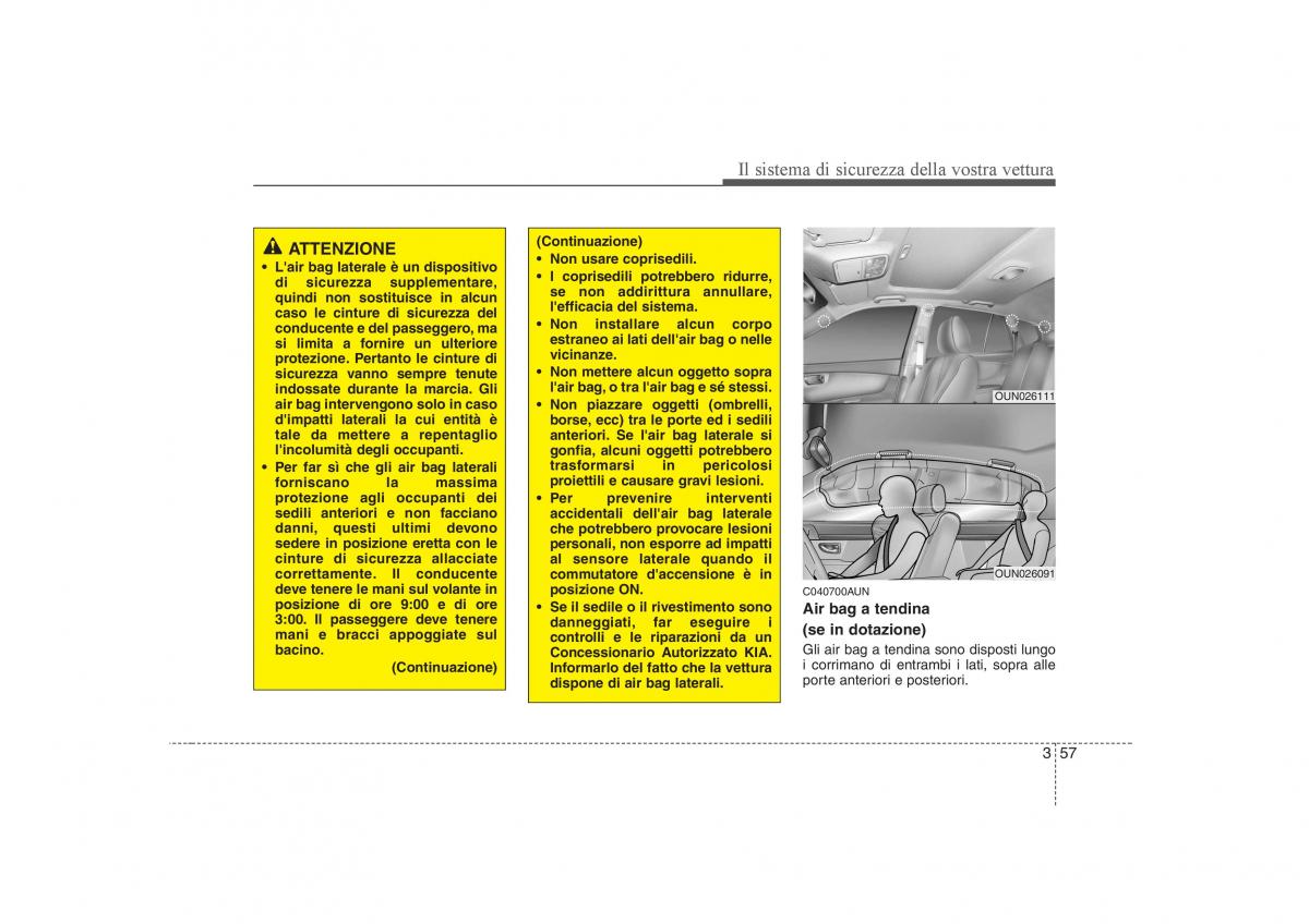 KIA Carens II 2 manuale del proprietario / page 72