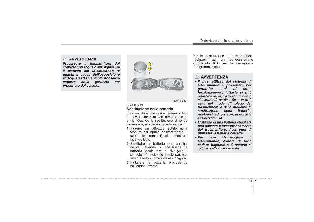 KIA Carens II 2 manuale del proprietario / page 92