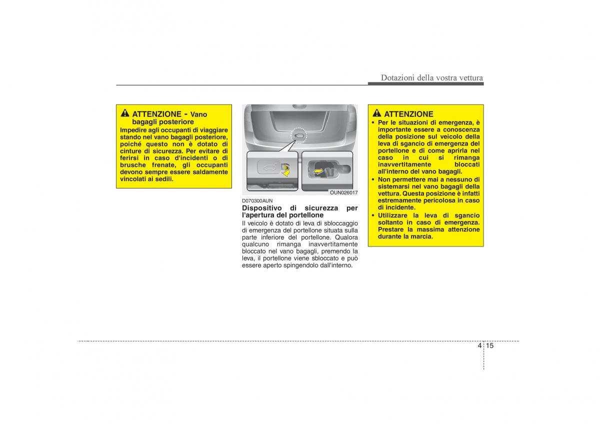 KIA Carens II 2 manuale del proprietario / page 100