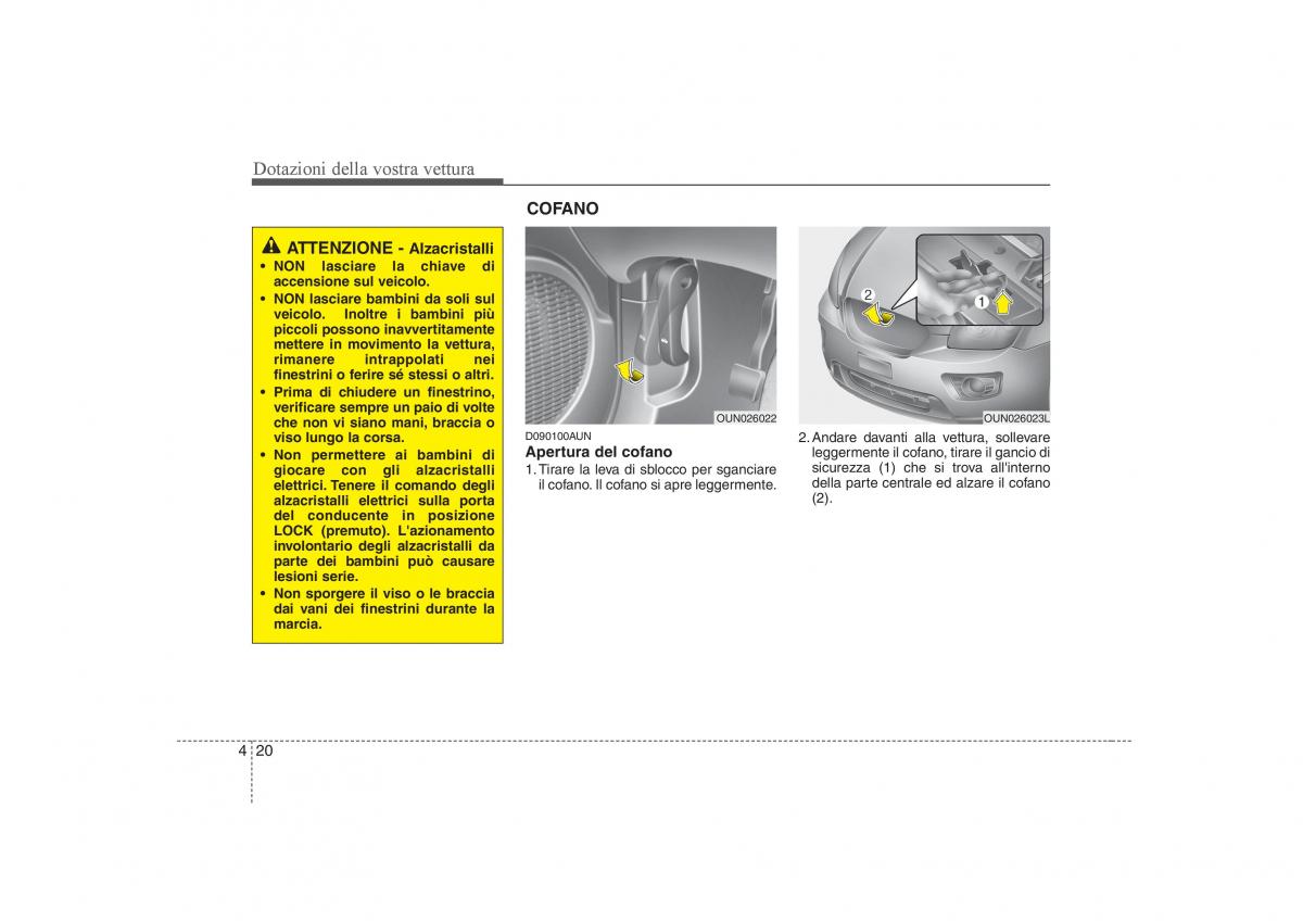 KIA Carens II 2 manuale del proprietario / page 105