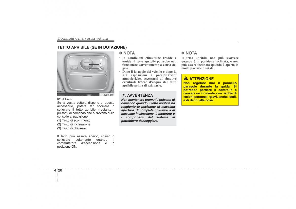 KIA Carens II 2 manuale del proprietario / page 111