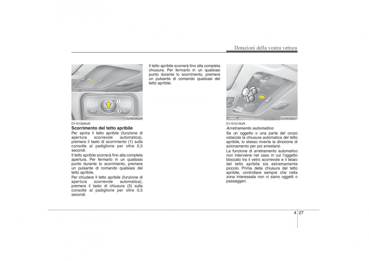 KIA Carens II 2 manuale del proprietario / page 112