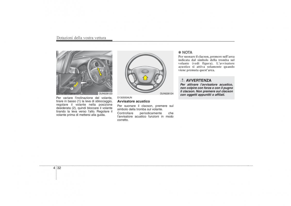 KIA Carens II 2 manuale del proprietario / page 117